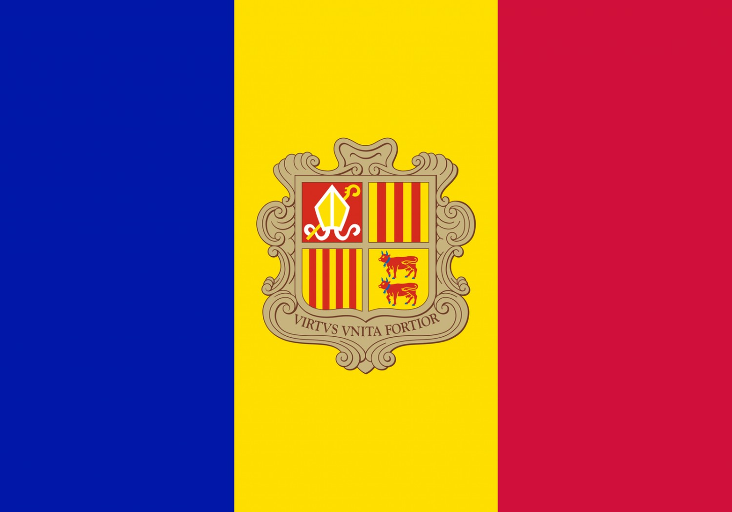 Andorra Flag fridge, souvenier magnet travel keepsake vibrant colors, size: small