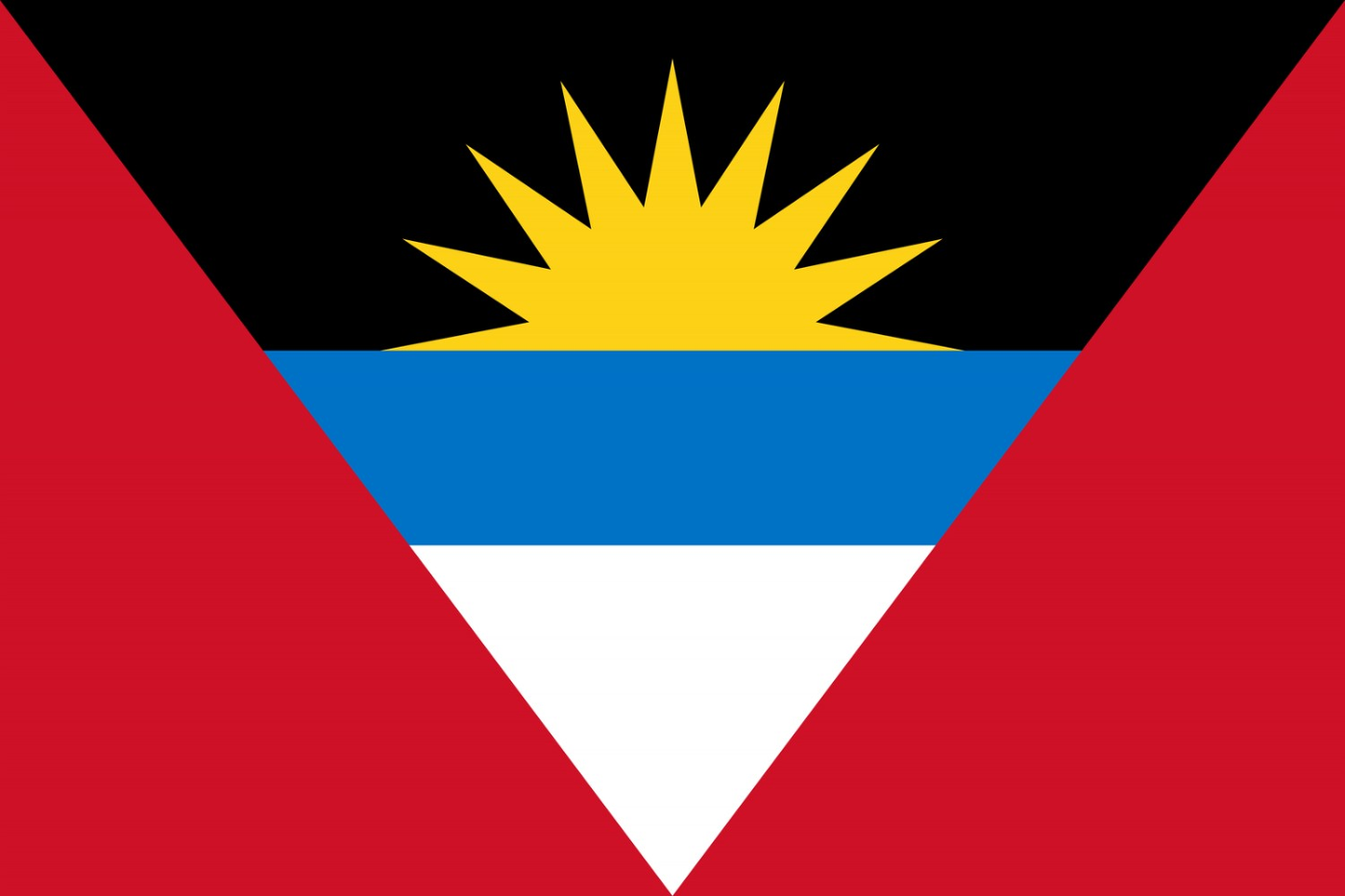 Antigua and Barbuda Flag fridge, souvenier magnet travel keepsake vibrant colors, size: small
