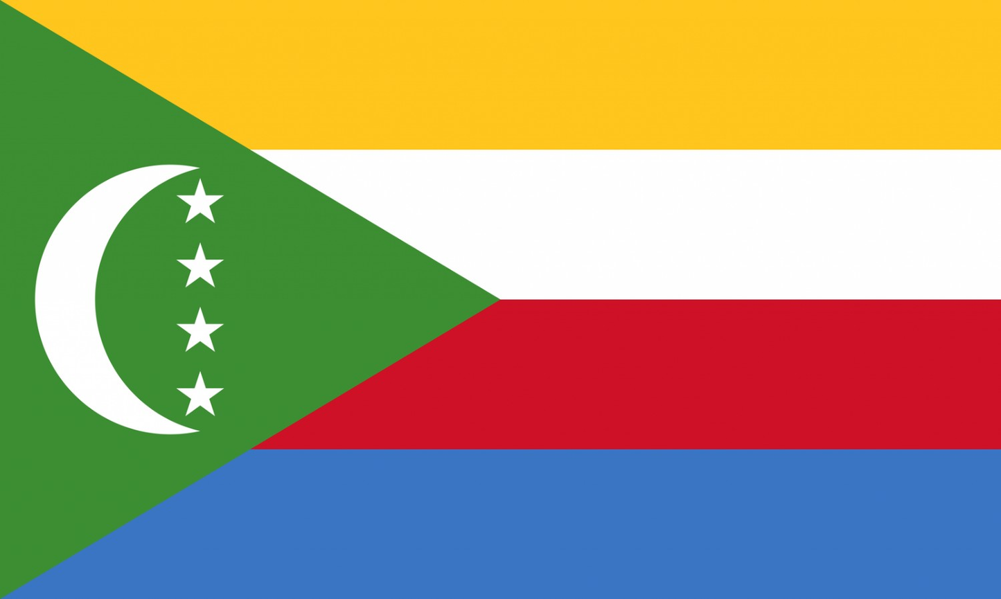 Comoros Flag fridge, souvenier magnet travel keepsake vibrant colors, size: small