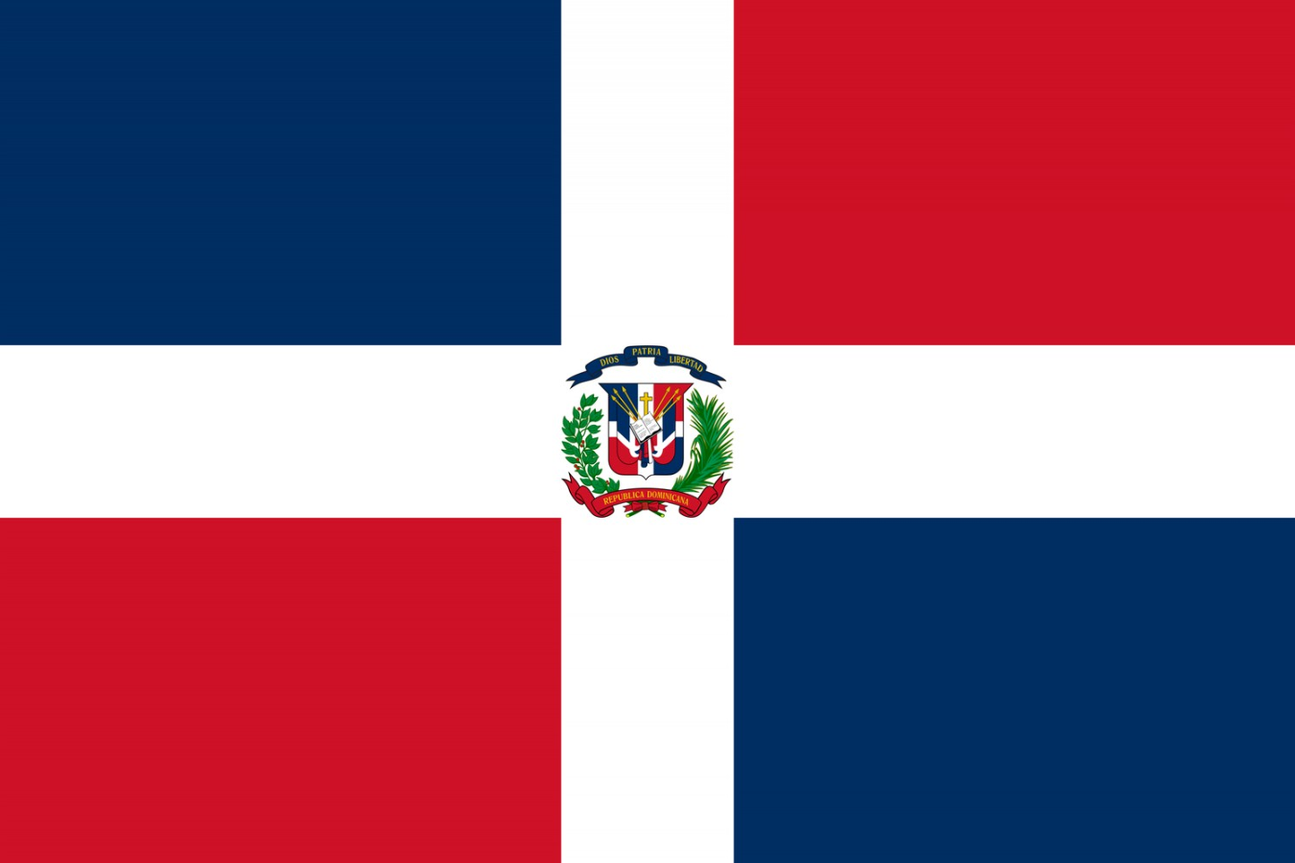 Dominican Republic Flag fridge, souvenier magnet travel keepsake vibrant colors, size: small