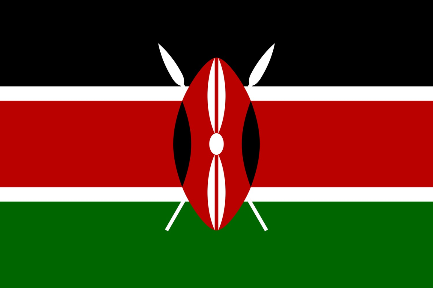 Kenya Flag fridge, souvenier magnet travel keepsake vibrant colors, size: small