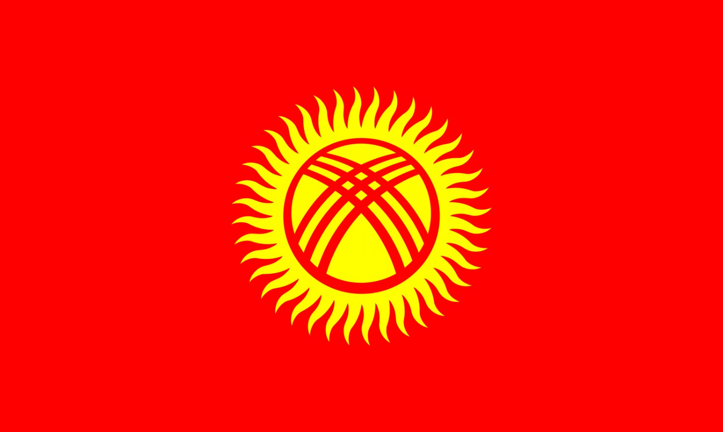 Kyrgyzstan Flag fridge, souvenier magnet travel keepsake vibrant colors, size: small