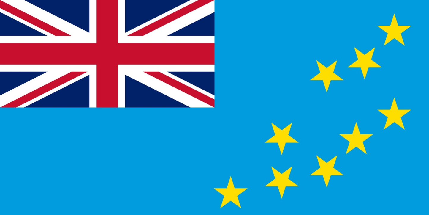 Tuvalu Flag fridge, souvenier magnet travel keepsake vibrant colors, size: small