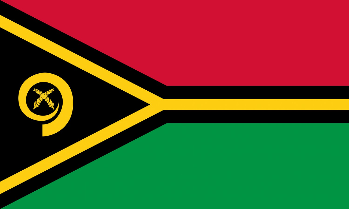 Vanuatu Flag fridge, souvenier magnet travel keepsake vibrant colors, size: small