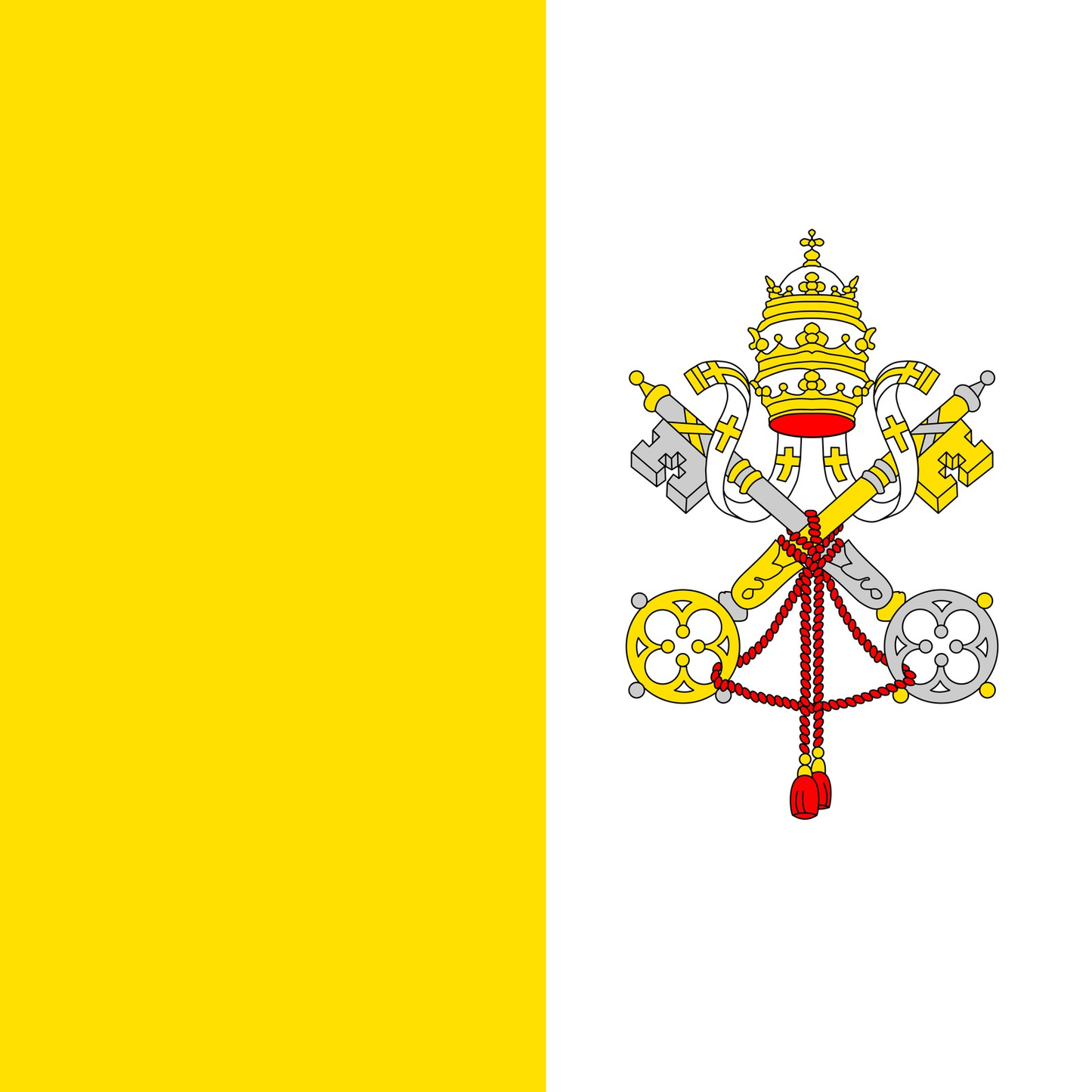 Vatican City Flag fridge, souvenier magnet travel keepsake vibrant colors, size: small