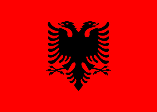 Albania Flag fridge, souvenier magnet travel keepsake vibrant colors, size: small