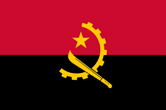 Angola Flag fridge, souvenier magnet travel keepsake vibrant colors, size: small
