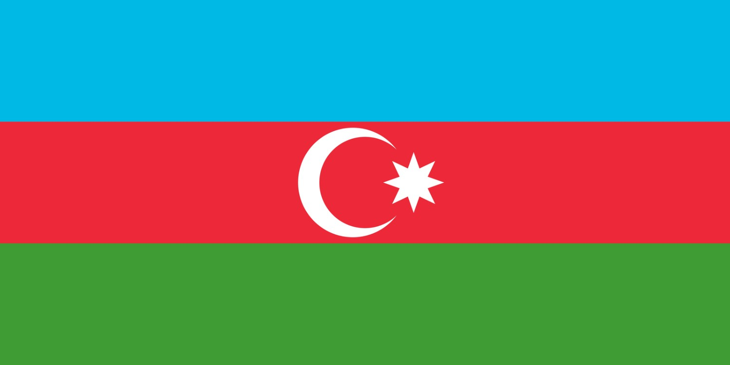 Azerbaijan Flag fridge, souvenier magnet travel keepsake vibrant colors, size: small