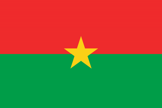 Burkina Faso Flag fridge, souvenier magnet travel keepsake vibrant colors, size: small