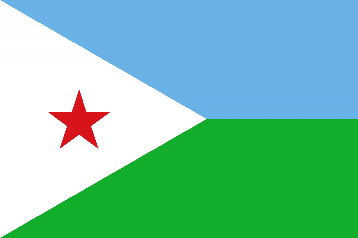 Djibouti Flag fridge, souvenier magnet travel keepsake vibrant colors size: small