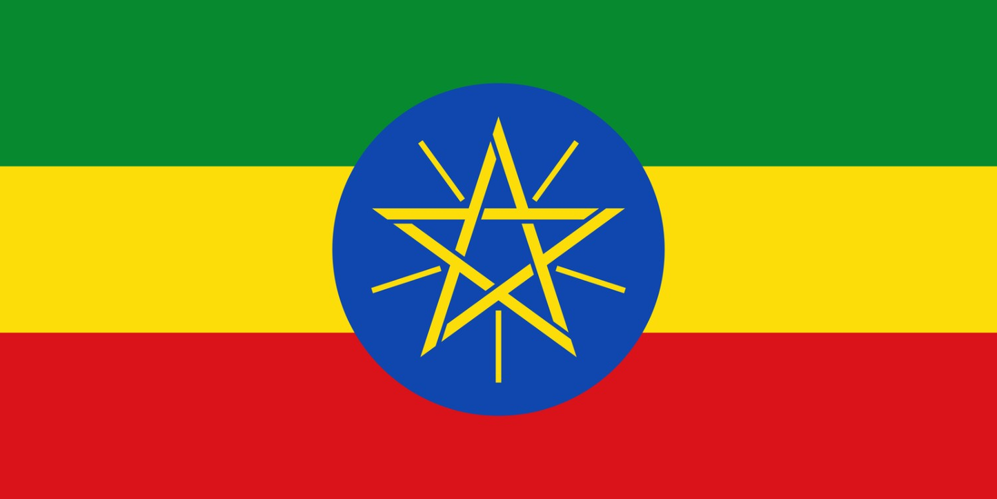 Ethiopia Flag fridge, souvenier magnet travel keepsake vibrant colors, size: small