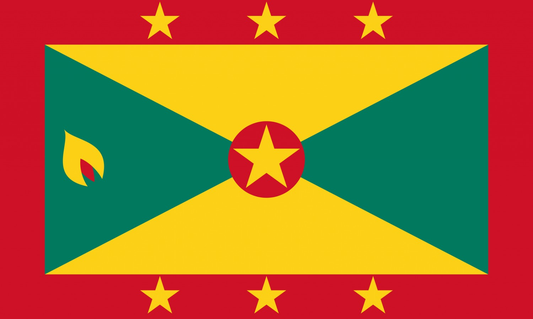 Grenada Flag fridge, souvenier magnet travel keepsake vibrant colors, size: small