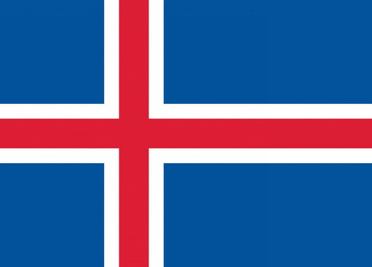 Iceland Flag fridge, souvenier magnet travel keepsake vibrant colors, size: small