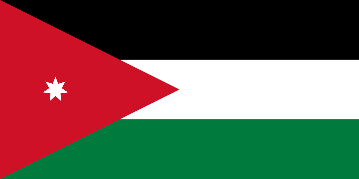 Jordan Flag fridge, souvenier magnet travel keepsake vibrant colors, size: small