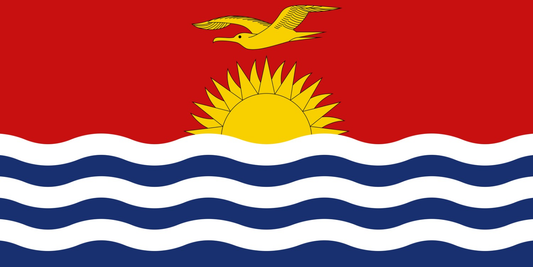 Kiribati Flag fridge, souvenier magnet travel keepsake vibrant colors, size: small