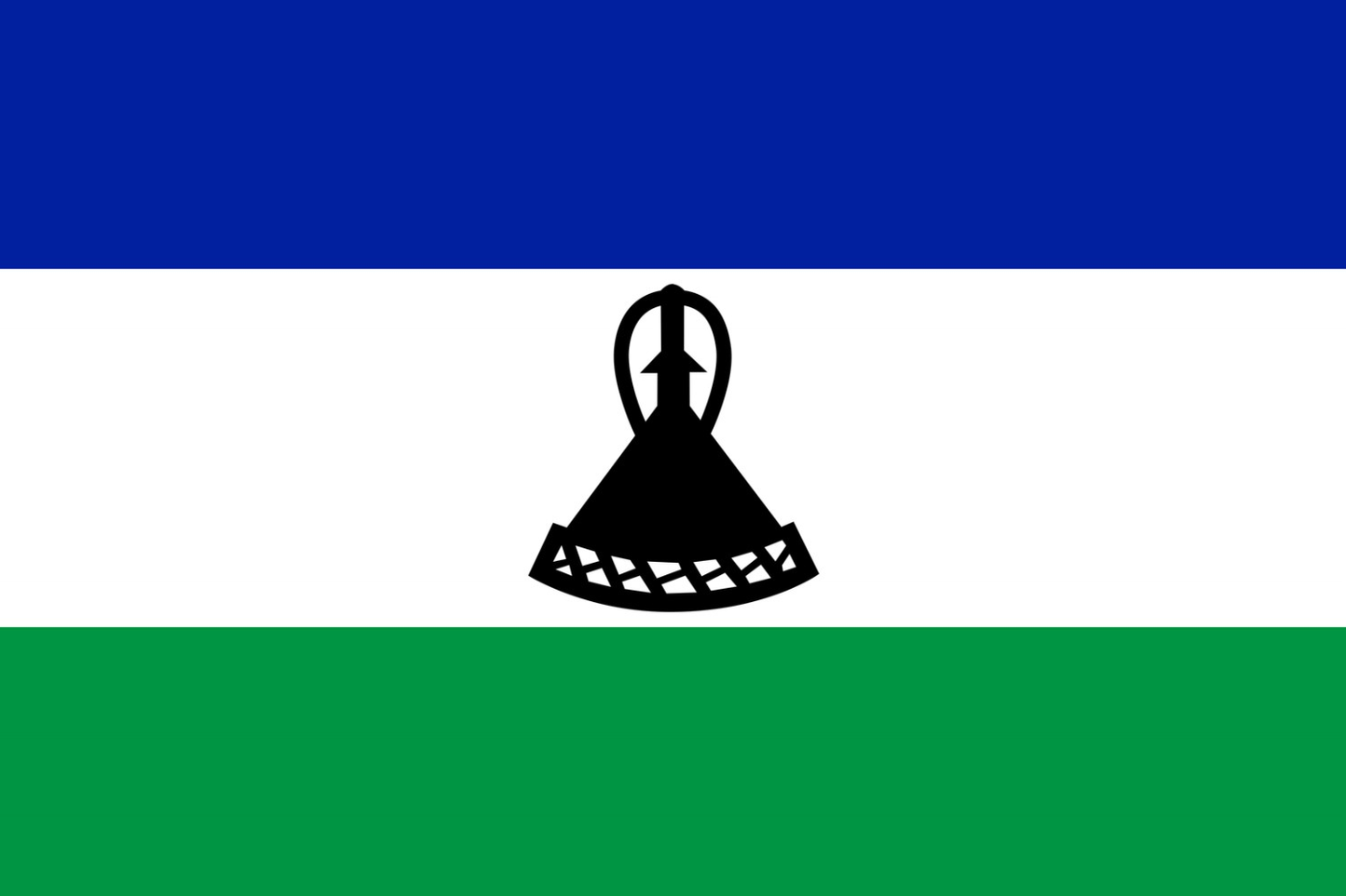 Lesotho Flag fridge, souvenier magnet travel keepsake vibrant colors, size: small
