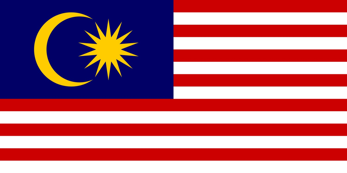 Malaysia Flag fridge, souvenier magnet travel keepsake vibrant colors, size: small