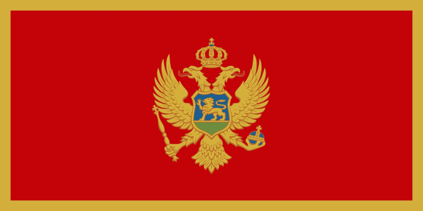 Montenegro Flag fridge, souvenier magnet travel keepsake vibrant colors, size: small