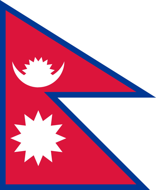 Nepal Flag fridge, souvenier magnet travel keepsake vibrant colors size: small