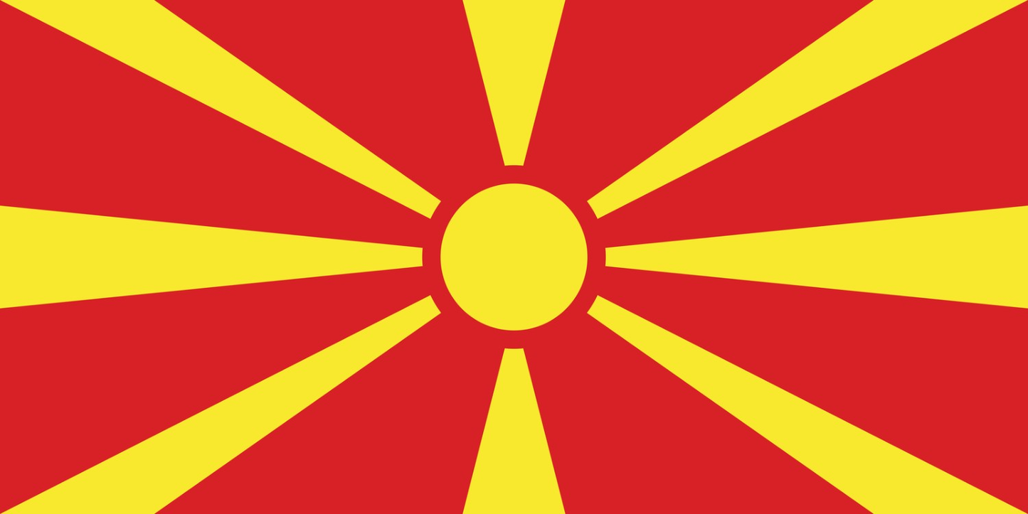 North Macedonia Flag fridge, souvenier magnet travel keepsake vibrant colors, size: small