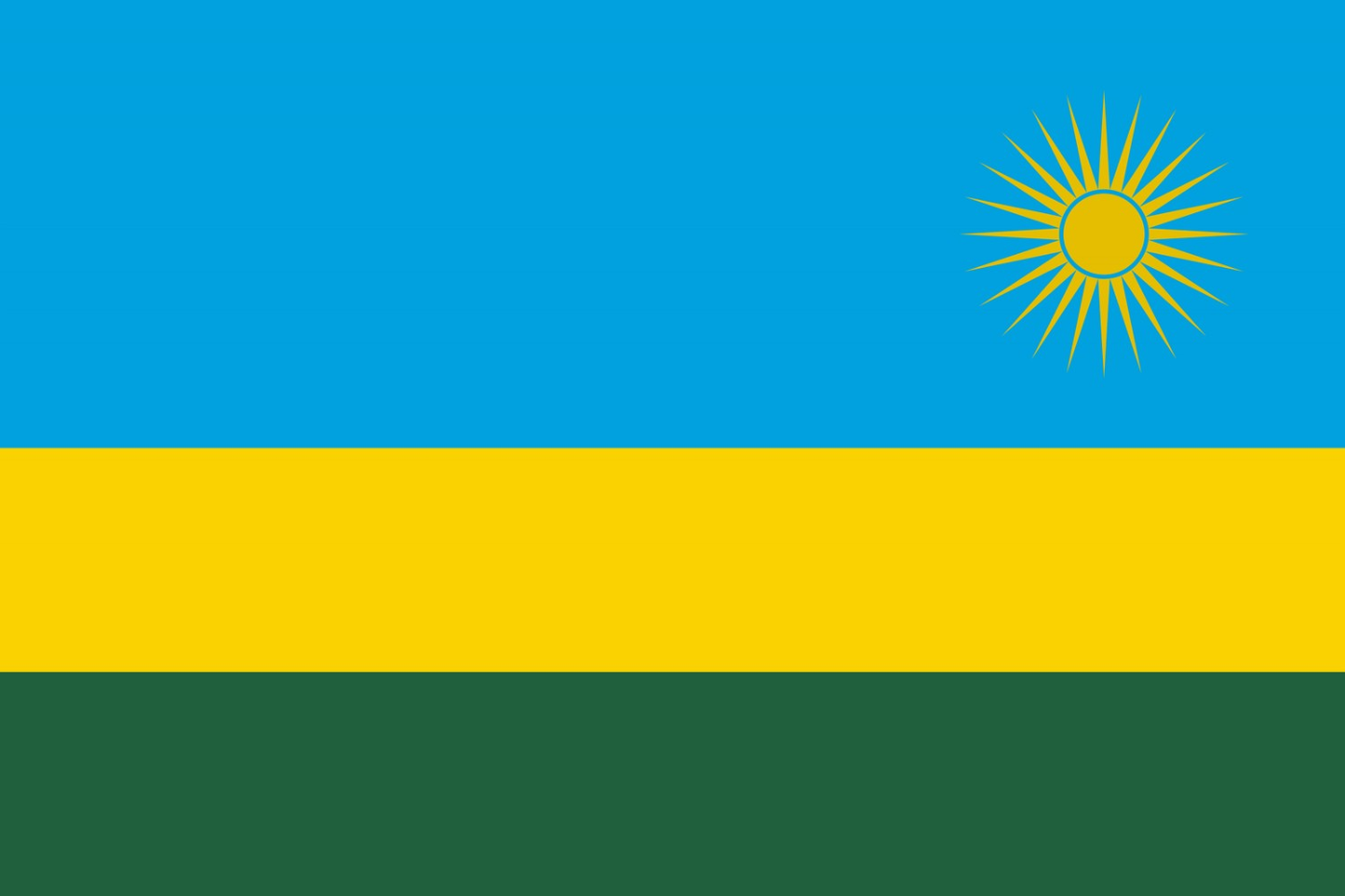 Rwanda Flag fridge, souvenier magnet travel keepsake vibrant colors, size: small