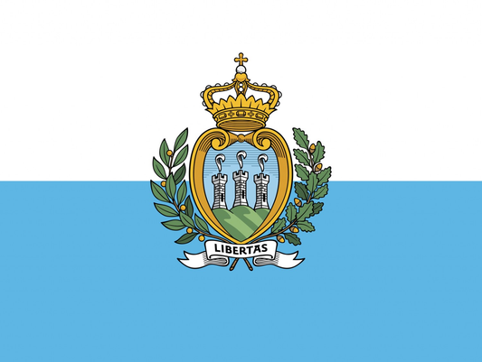 San Marino Flag fridge, souvenier magnet travel keepsake vibrant colors, size: small