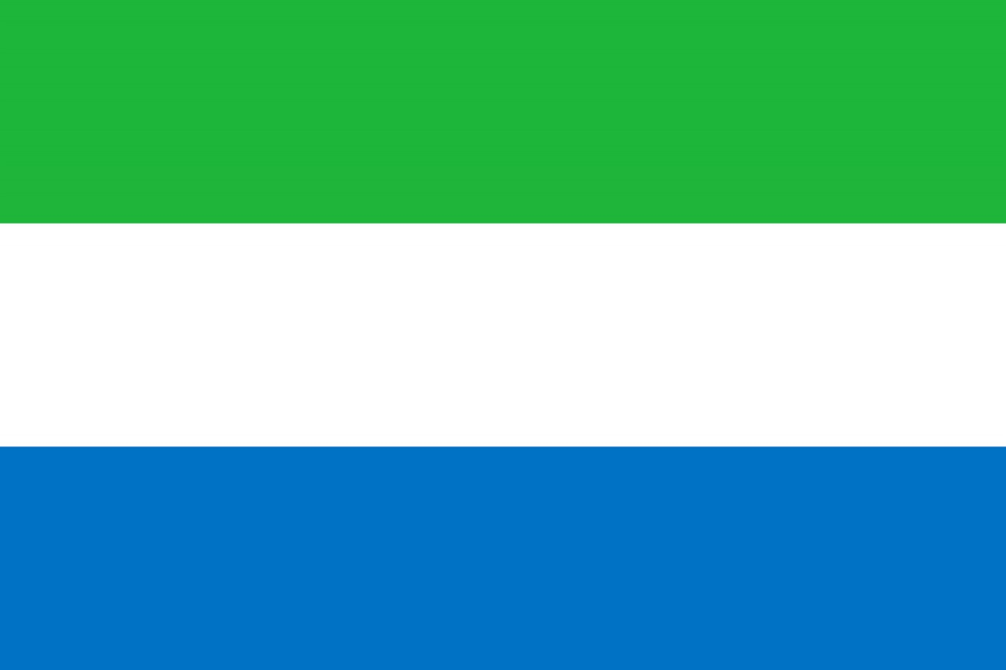 Sierra Leone Flag fridge, souvenier magnet travel keepsake vibrant colors, size: small