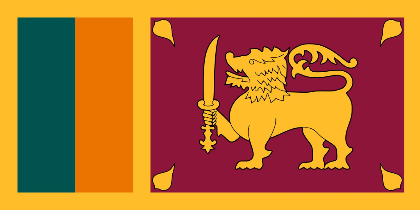 Sri Lanka Flag fridge, souvenier magnet travel keepsake vibrant colors, size: small