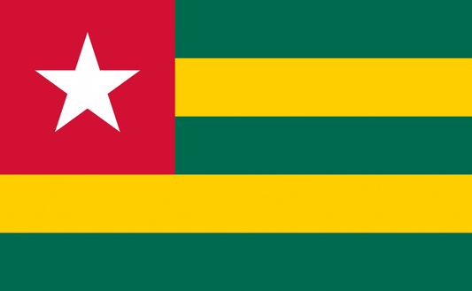 Togo Flag fridge, souvenier magnet travel keepsake vibrant colors, size: small