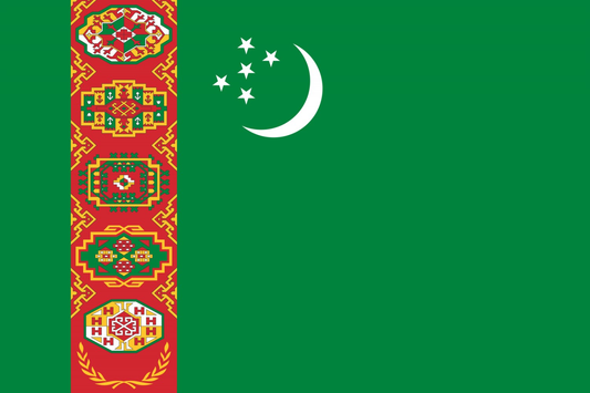 Turkmenistan Flag fridge, souvenier magnet travel keepsake vibrant colors, size: small