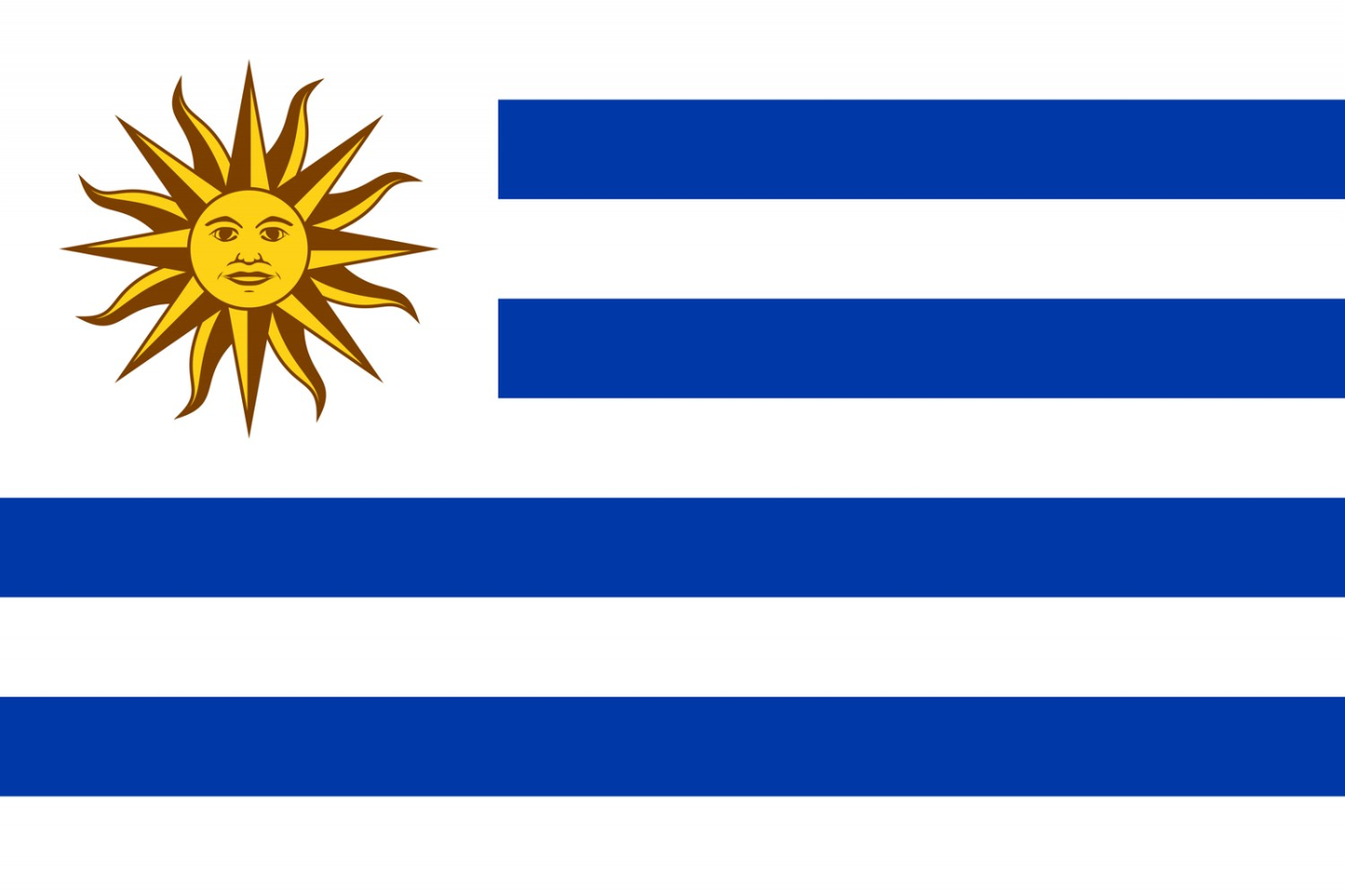 Uruguay Flag fridge, souvenier magnet travel keepsake vibrant colors, size: small