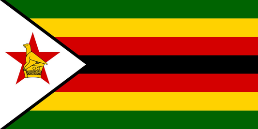 Zimbabwe Flag fridge, souvenier magnet travel keepsake vibrant colors, size: small